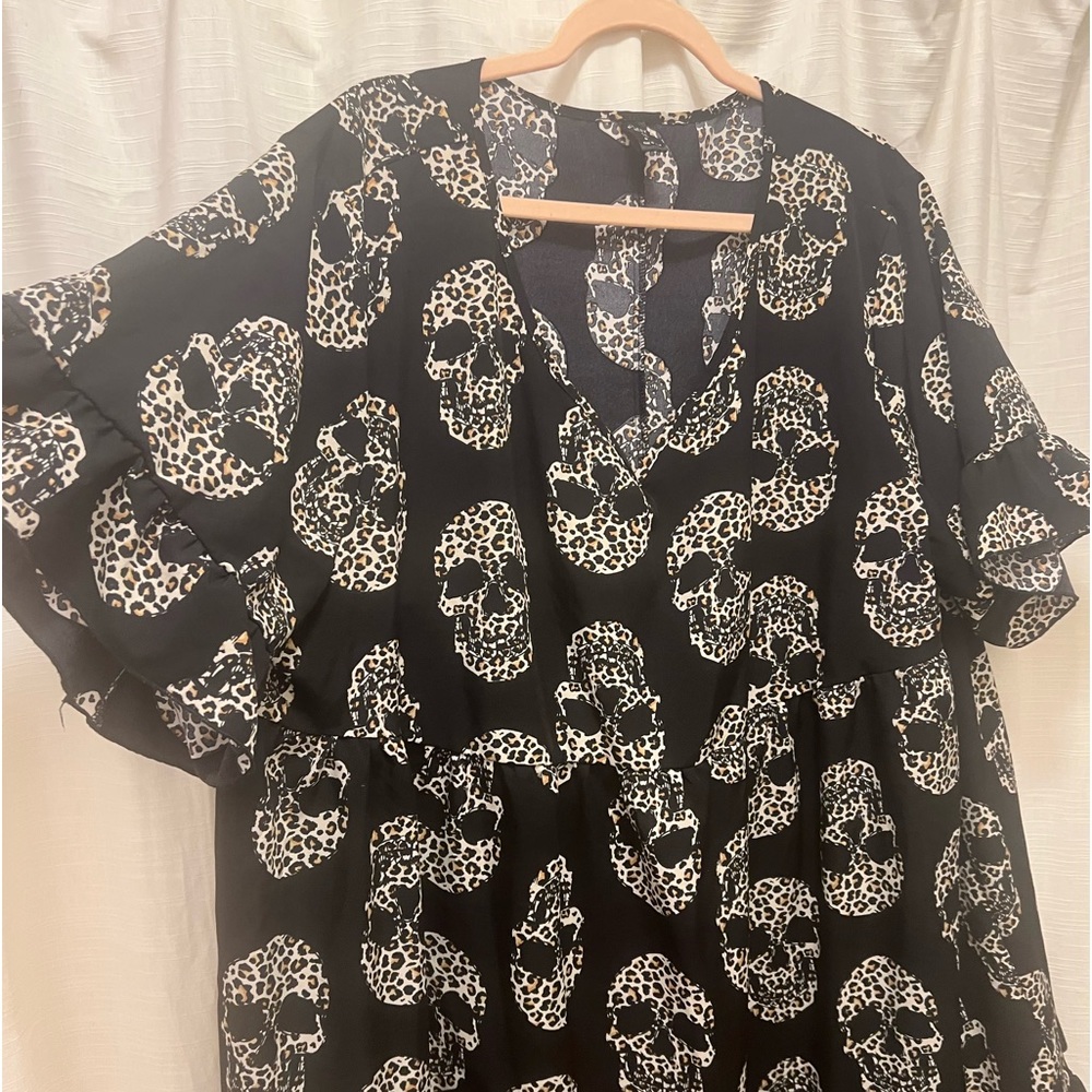 Skull knee length dress! Perfect for Halloween!